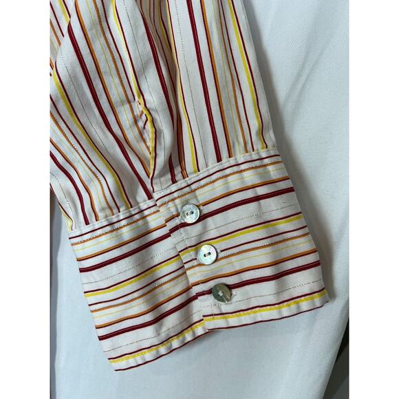 Chicos Striped Button Up Top Womens Size 3 US 16 XL 3/4 Sleeve Casual Office - Picture 8 of 12